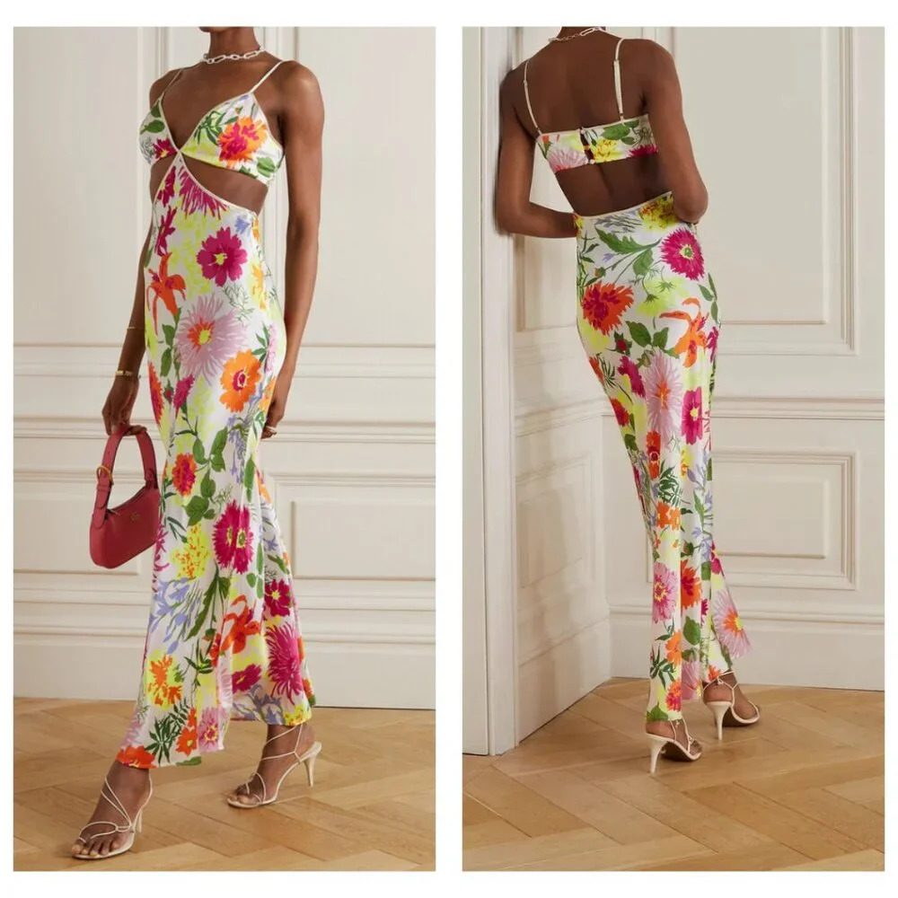 Reformation Poppies Silk Dress 12